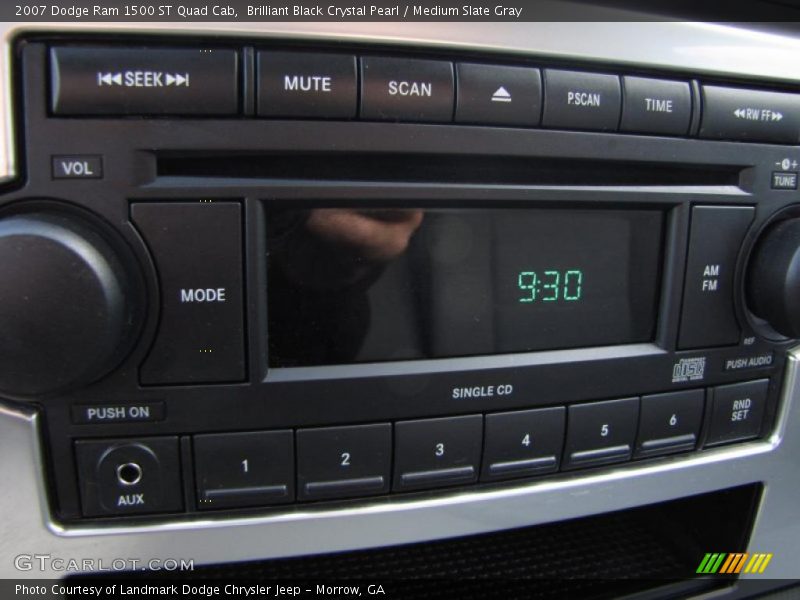 Brilliant Black Crystal Pearl / Medium Slate Gray 2007 Dodge Ram 1500 ST Quad Cab