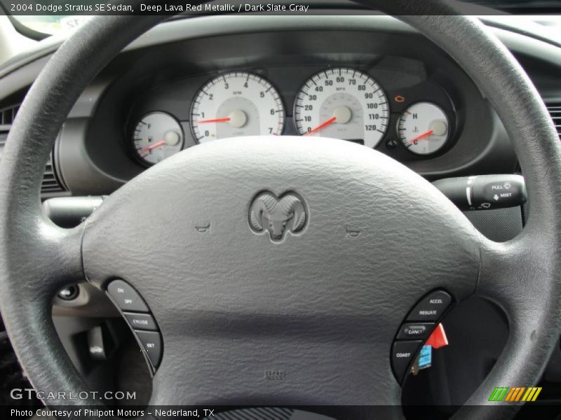 Deep Lava Red Metallic / Dark Slate Gray 2004 Dodge Stratus SE Sedan