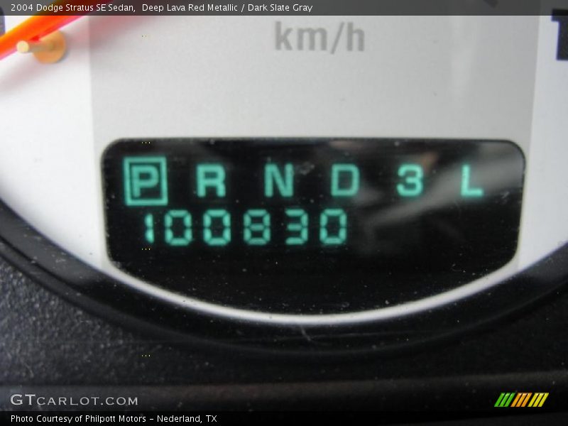 Deep Lava Red Metallic / Dark Slate Gray 2004 Dodge Stratus SE Sedan