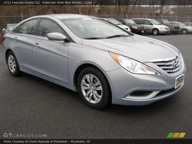 Iridescent Silver Blue Metallic / Gray 2011 Hyundai Sonata GLS