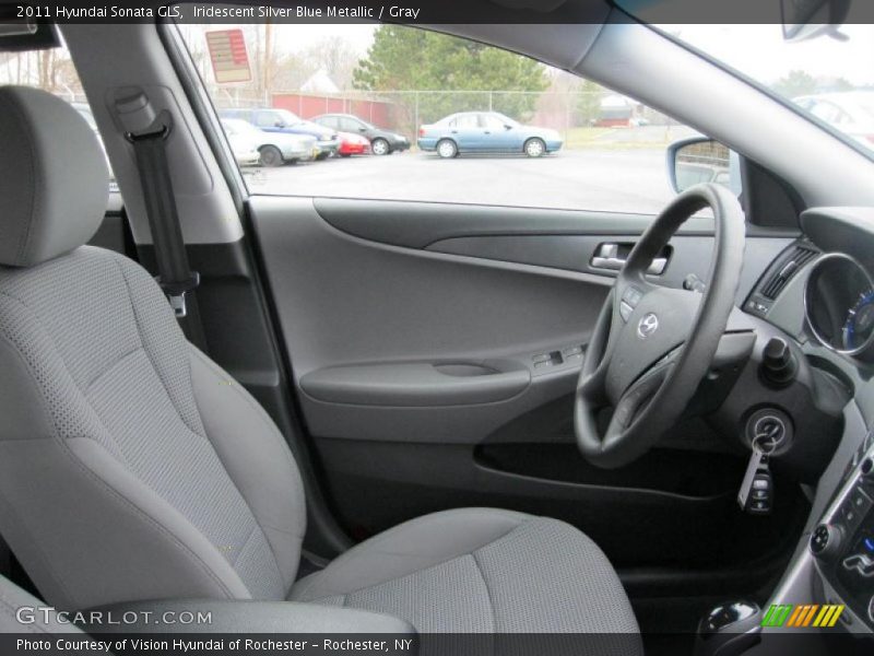 Iridescent Silver Blue Metallic / Gray 2011 Hyundai Sonata GLS
