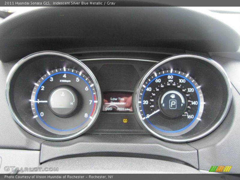 Iridescent Silver Blue Metallic / Gray 2011 Hyundai Sonata GLS