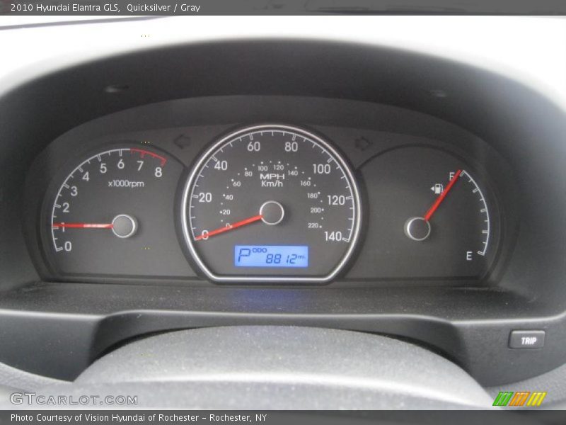 Quicksilver / Gray 2010 Hyundai Elantra GLS
