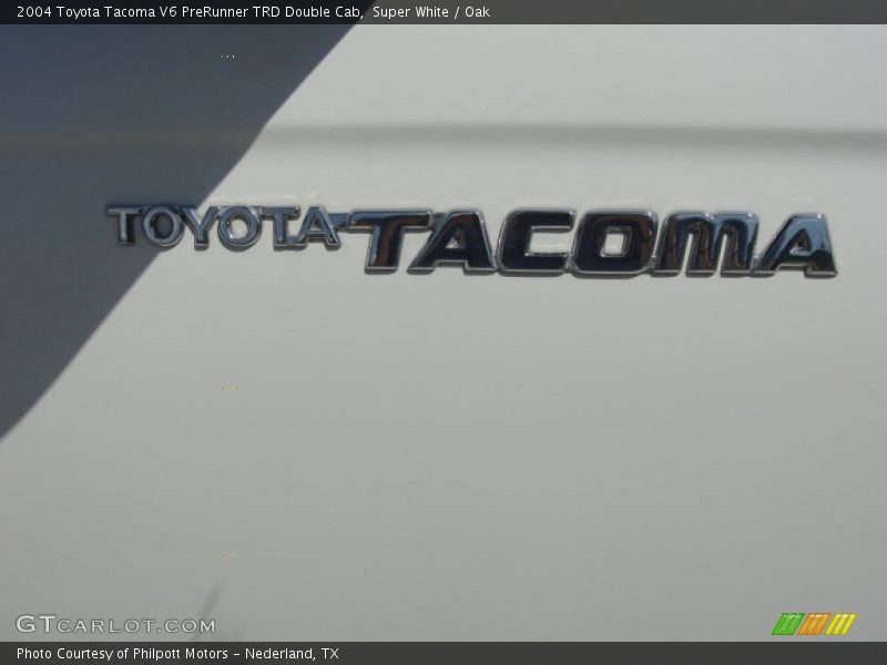 Super White / Oak 2004 Toyota Tacoma V6 PreRunner TRD Double Cab