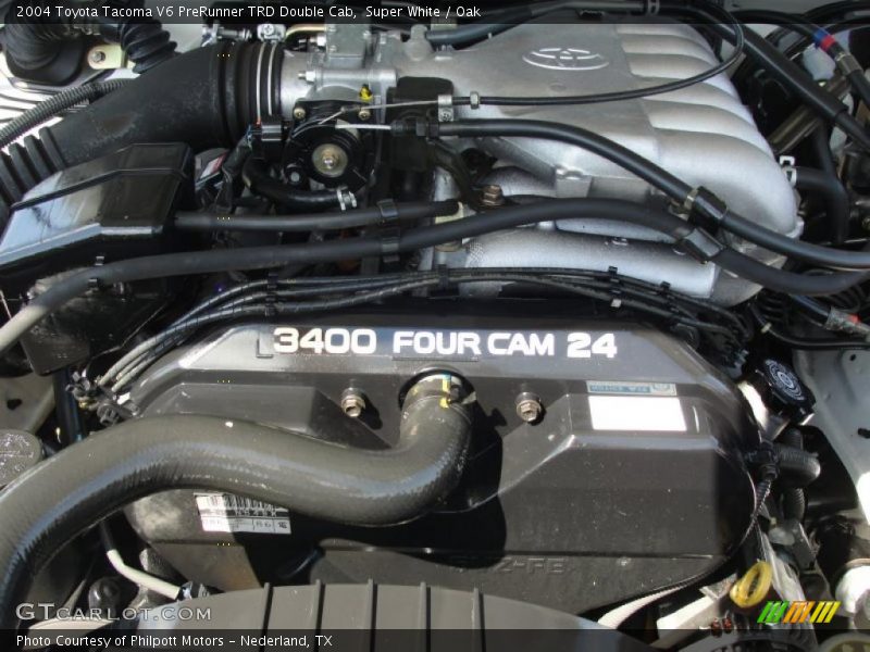 Super White / Oak 2004 Toyota Tacoma V6 PreRunner TRD Double Cab