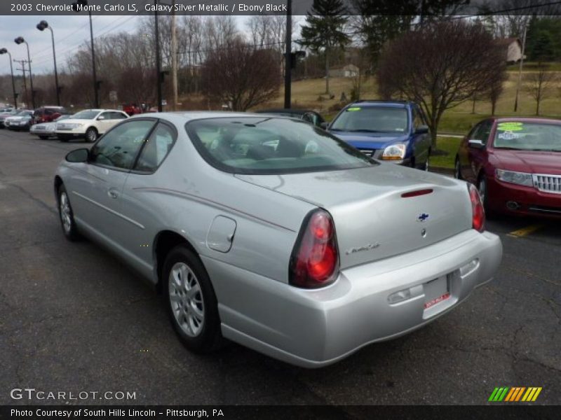 Galaxy Silver Metallic / Ebony Black 2003 Chevrolet Monte Carlo LS