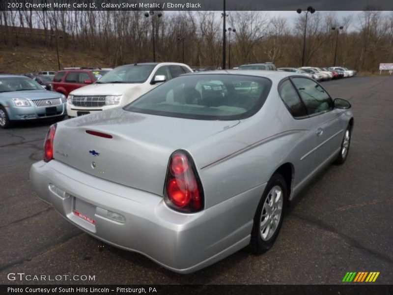 Galaxy Silver Metallic / Ebony Black 2003 Chevrolet Monte Carlo LS