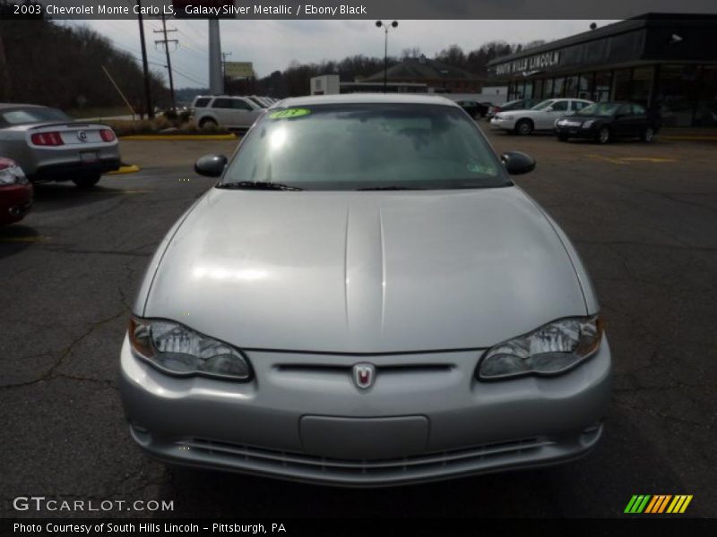Galaxy Silver Metallic / Ebony Black 2003 Chevrolet Monte Carlo LS