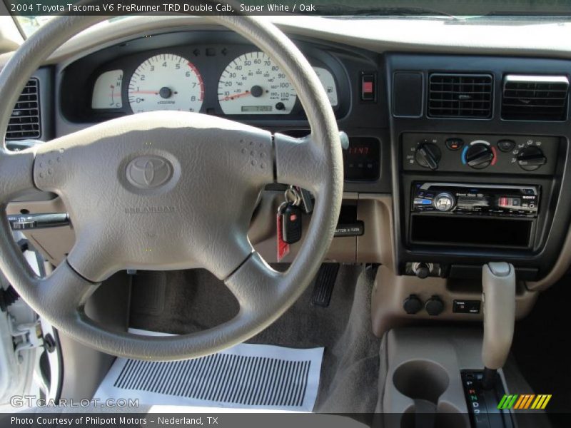 Super White / Oak 2004 Toyota Tacoma V6 PreRunner TRD Double Cab