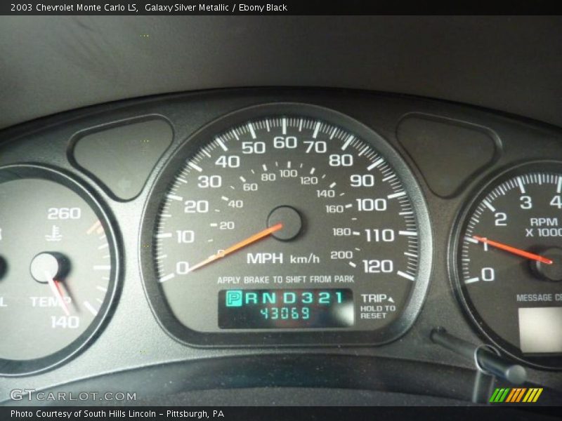 Galaxy Silver Metallic / Ebony Black 2003 Chevrolet Monte Carlo LS