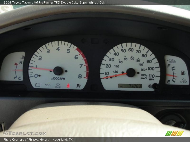 Super White / Oak 2004 Toyota Tacoma V6 PreRunner TRD Double Cab