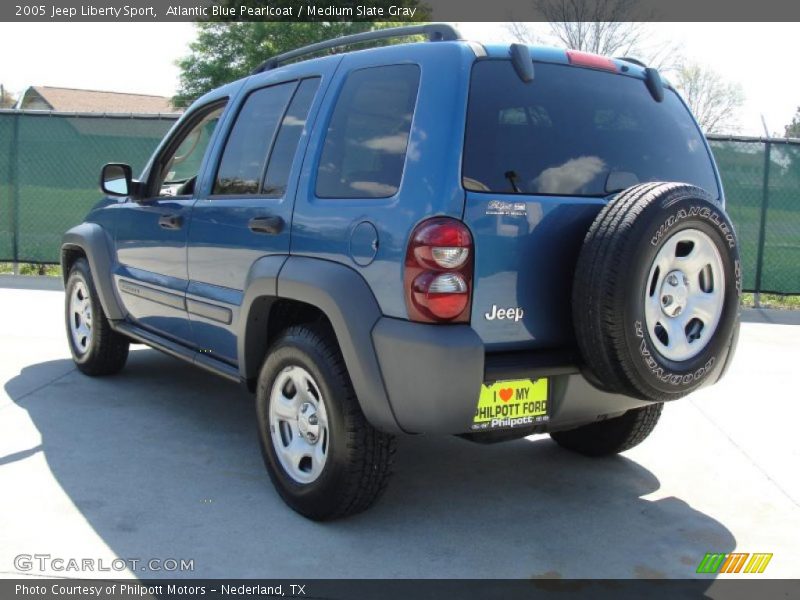 Atlantic Blue Pearlcoat / Medium Slate Gray 2005 Jeep Liberty Sport