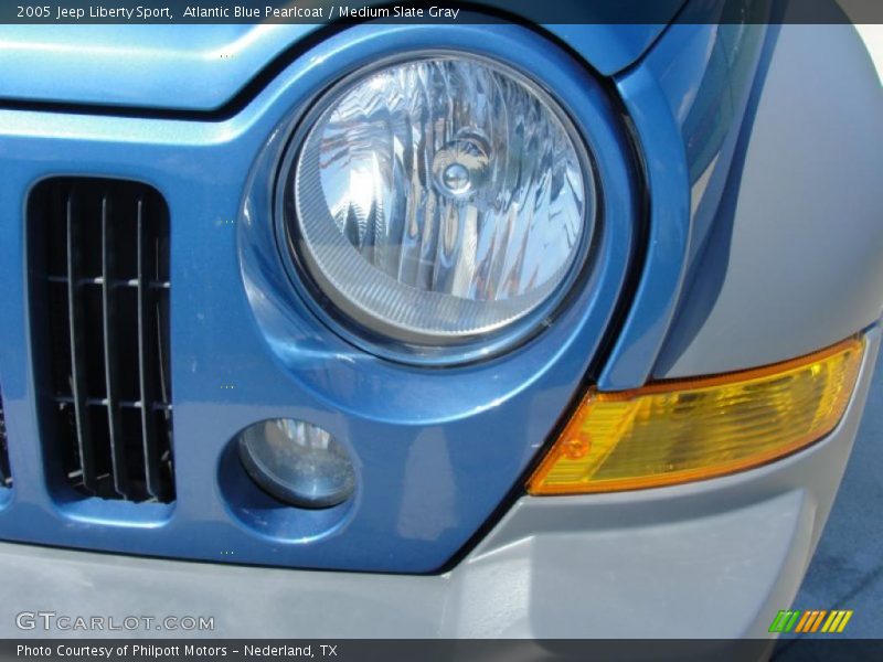 Atlantic Blue Pearlcoat / Medium Slate Gray 2005 Jeep Liberty Sport