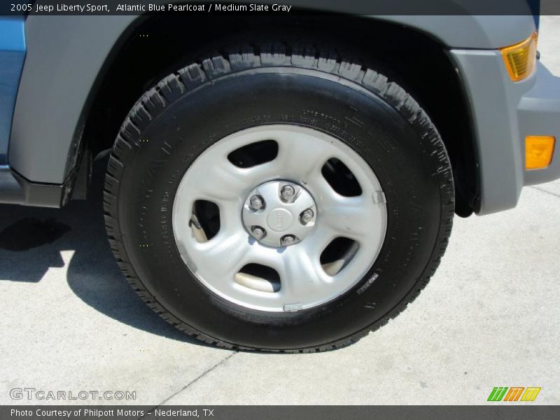Atlantic Blue Pearlcoat / Medium Slate Gray 2005 Jeep Liberty Sport