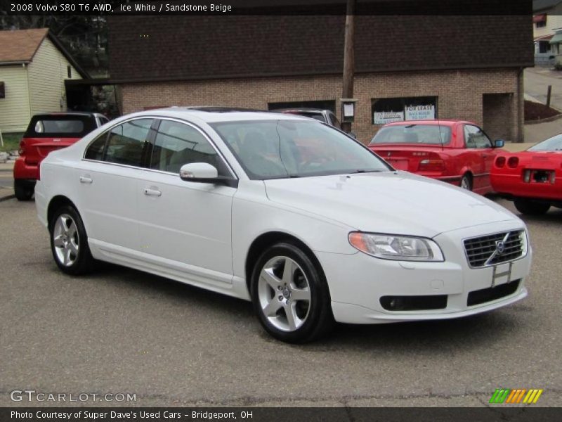 Ice White / Sandstone Beige 2008 Volvo S80 T6 AWD