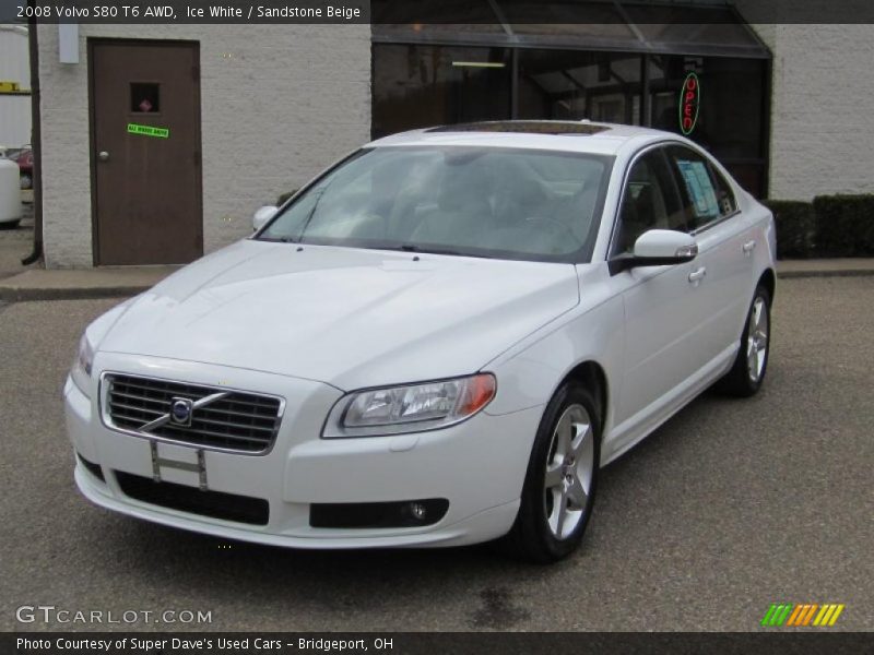 Ice White / Sandstone Beige 2008 Volvo S80 T6 AWD