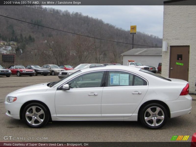 Ice White / Sandstone Beige 2008 Volvo S80 T6 AWD