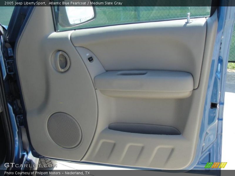 Atlantic Blue Pearlcoat / Medium Slate Gray 2005 Jeep Liberty Sport