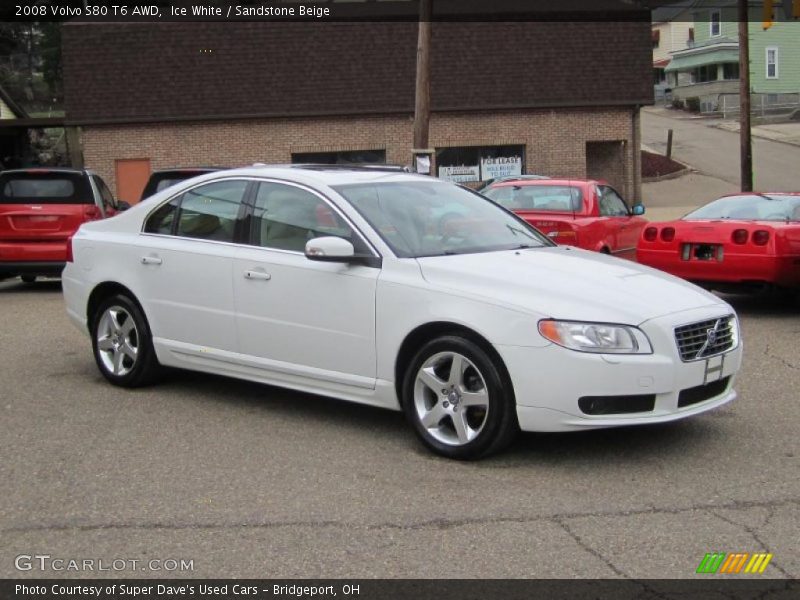 Ice White / Sandstone Beige 2008 Volvo S80 T6 AWD