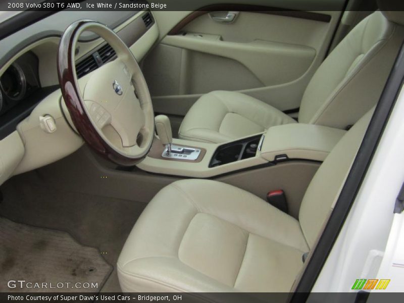 Ice White / Sandstone Beige 2008 Volvo S80 T6 AWD