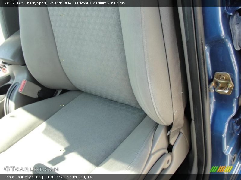 Atlantic Blue Pearlcoat / Medium Slate Gray 2005 Jeep Liberty Sport
