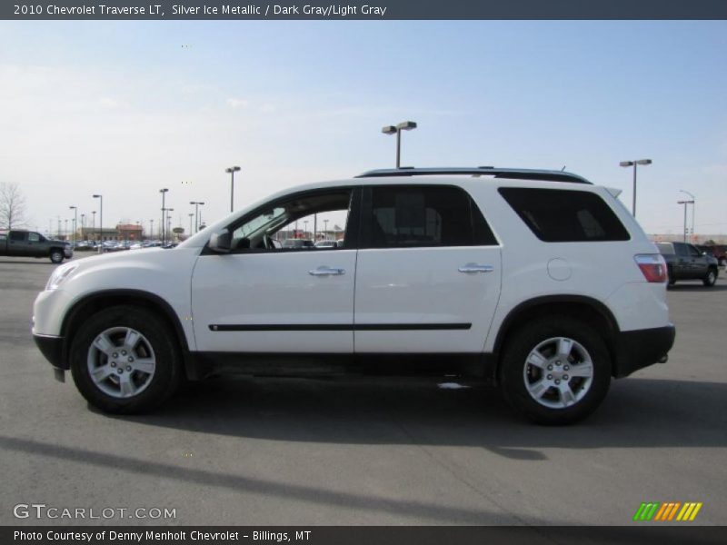 Silver Ice Metallic / Dark Gray/Light Gray 2010 Chevrolet Traverse LT