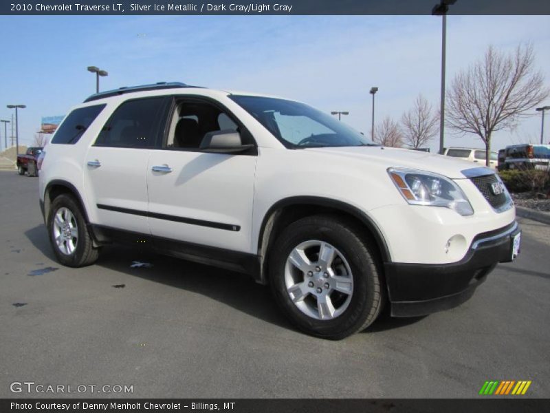 Silver Ice Metallic / Dark Gray/Light Gray 2010 Chevrolet Traverse LT