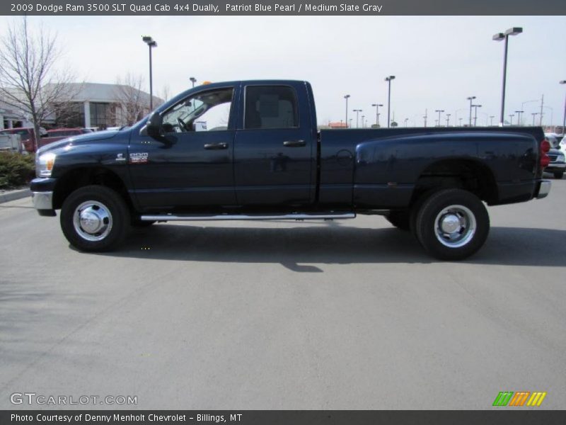 Patriot Blue Pearl / Medium Slate Gray 2009 Dodge Ram 3500 SLT Quad Cab 4x4 Dually