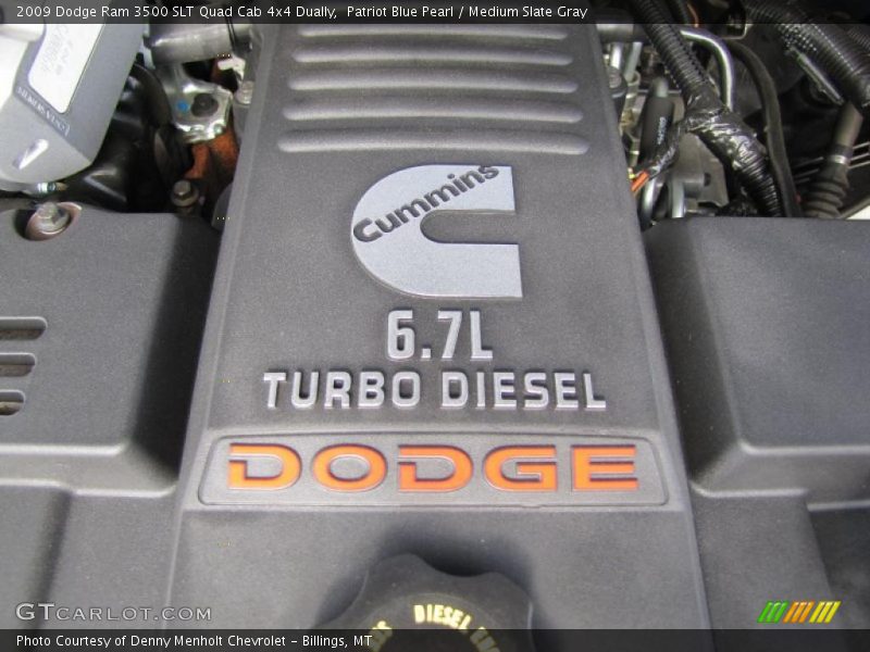  2009 Ram 3500 SLT Quad Cab 4x4 Dually Engine - 6.7 Liter Cummins OHV 24-Valve BLUETEC Turbo-Diesel Inline 6 Cylinder