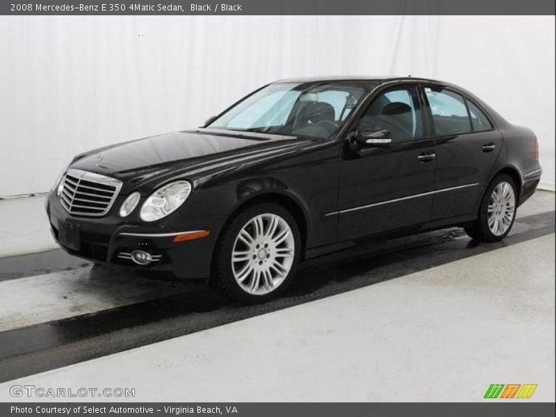 Black / Black 2008 Mercedes-Benz E 350 4Matic Sedan