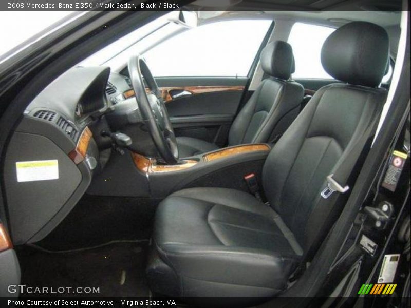 Black / Black 2008 Mercedes-Benz E 350 4Matic Sedan