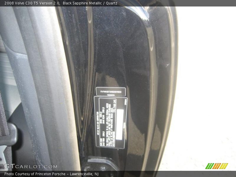 Black Sapphire Metallic / Quartz 2008 Volvo C30 T5 Version 2.0