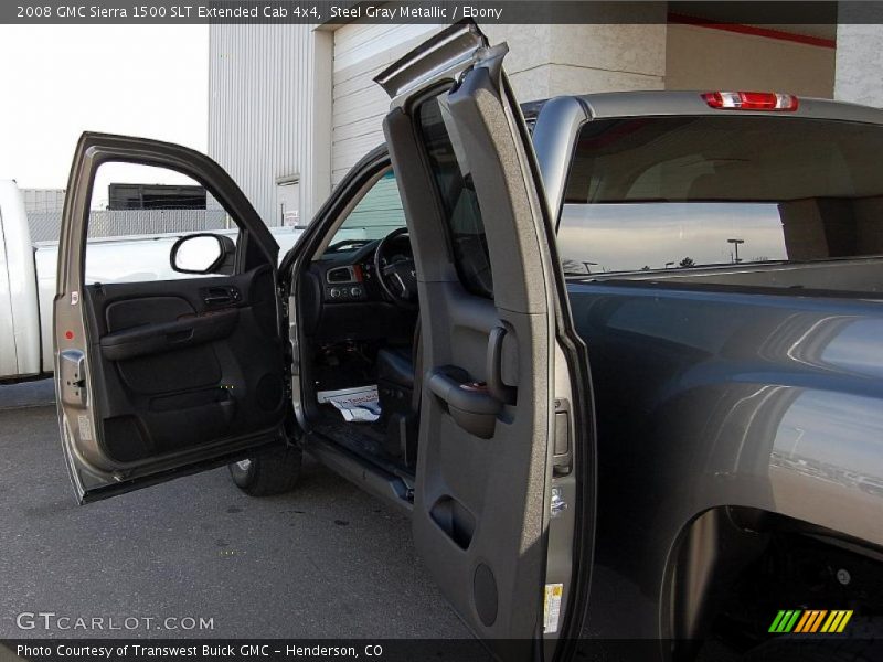 Steel Gray Metallic / Ebony 2008 GMC Sierra 1500 SLT Extended Cab 4x4