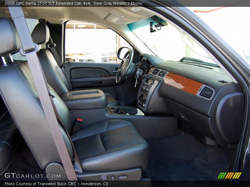 Steel Gray Metallic / Ebony 2008 GMC Sierra 1500 SLT Extended Cab 4x4