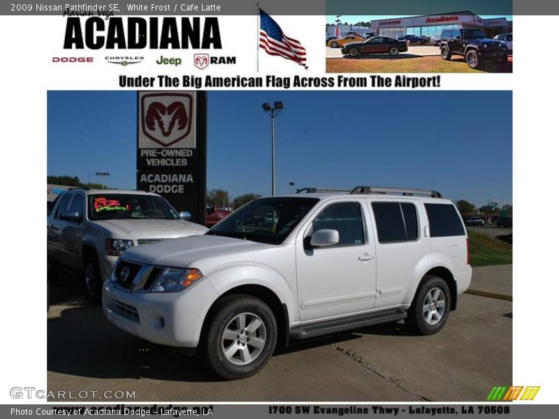 White Frost / Cafe Latte 2009 Nissan Pathfinder SE