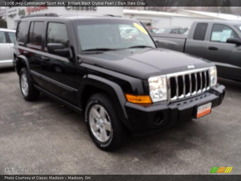Brilliant Black Crystal Pearl / Dark Slate Gray 2008 Jeep Commander Sport 4x4