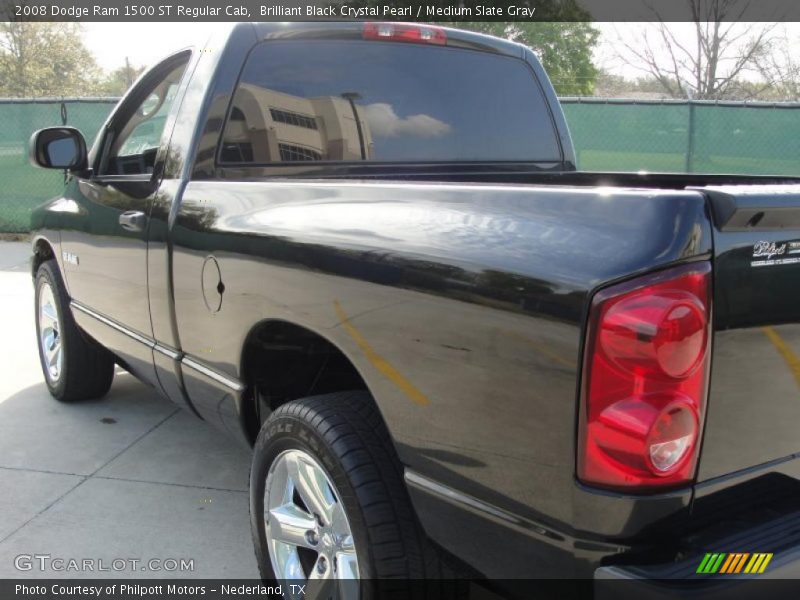 Brilliant Black Crystal Pearl / Medium Slate Gray 2008 Dodge Ram 1500 ST Regular Cab