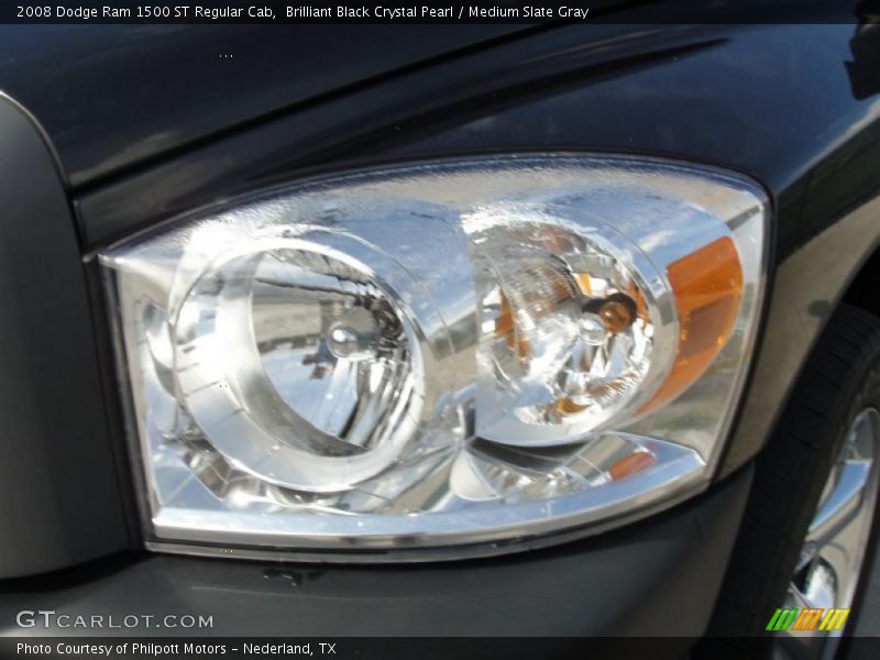 Brilliant Black Crystal Pearl / Medium Slate Gray 2008 Dodge Ram 1500 ST Regular Cab