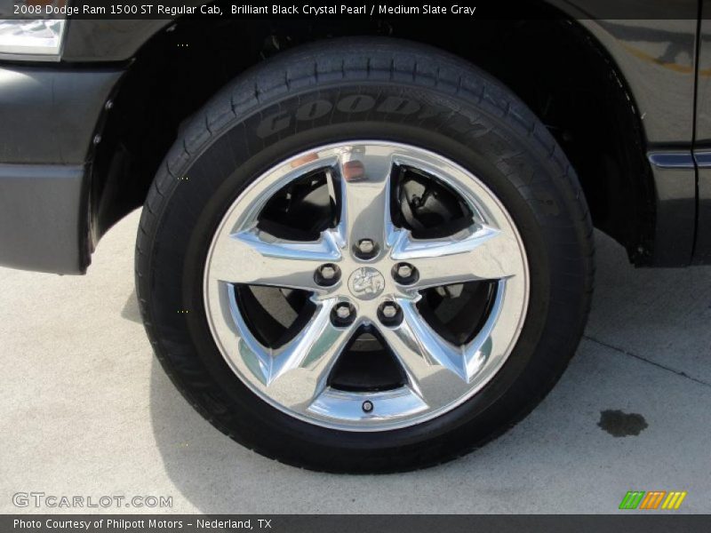 Brilliant Black Crystal Pearl / Medium Slate Gray 2008 Dodge Ram 1500 ST Regular Cab