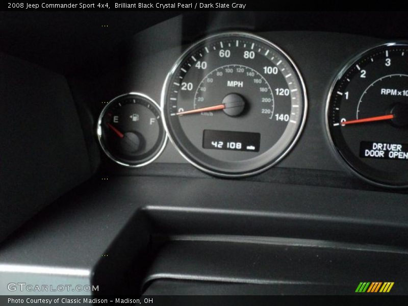 Brilliant Black Crystal Pearl / Dark Slate Gray 2008 Jeep Commander Sport 4x4