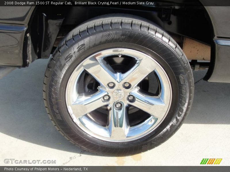 Brilliant Black Crystal Pearl / Medium Slate Gray 2008 Dodge Ram 1500 ST Regular Cab
