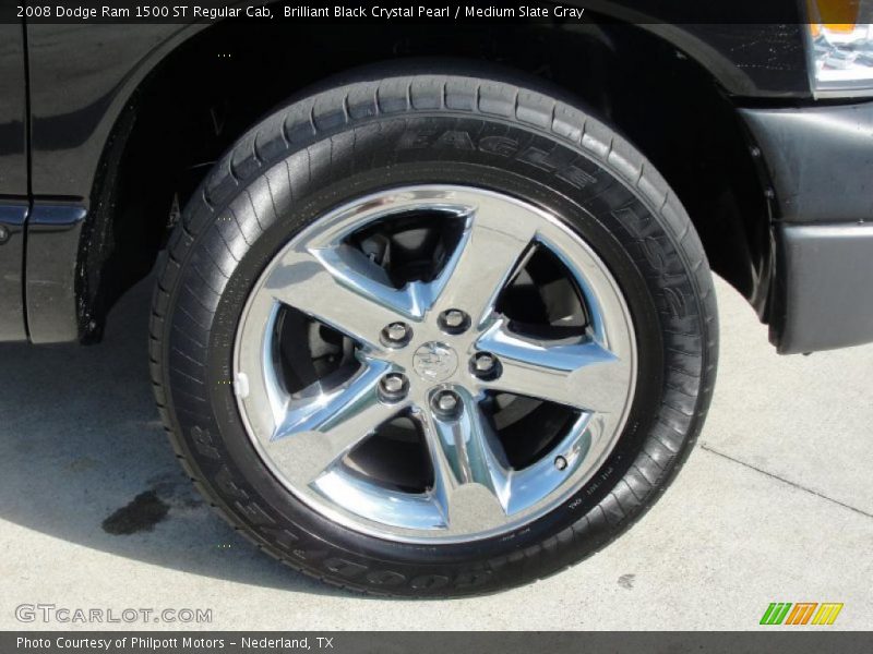 Brilliant Black Crystal Pearl / Medium Slate Gray 2008 Dodge Ram 1500 ST Regular Cab