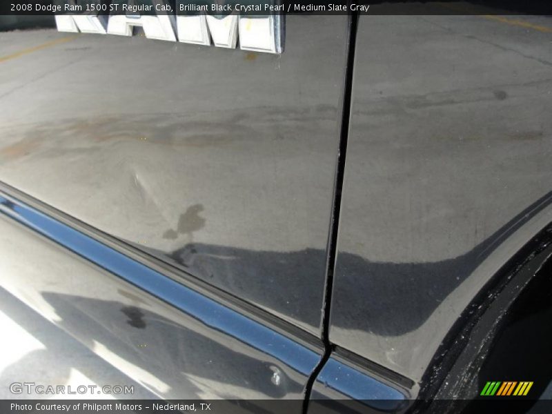 Brilliant Black Crystal Pearl / Medium Slate Gray 2008 Dodge Ram 1500 ST Regular Cab
