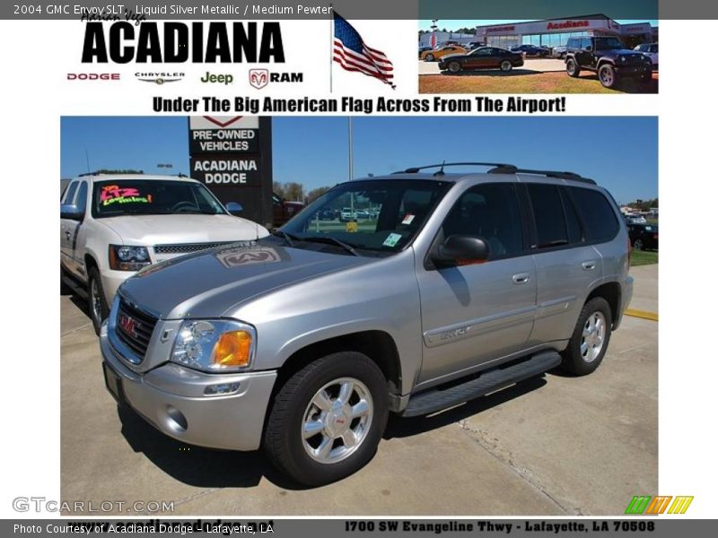 Liquid Silver Metallic / Medium Pewter 2004 GMC Envoy SLT