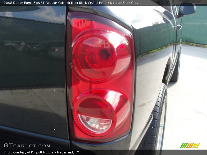Brilliant Black Crystal Pearl / Medium Slate Gray 2008 Dodge Ram 1500 ST Regular Cab