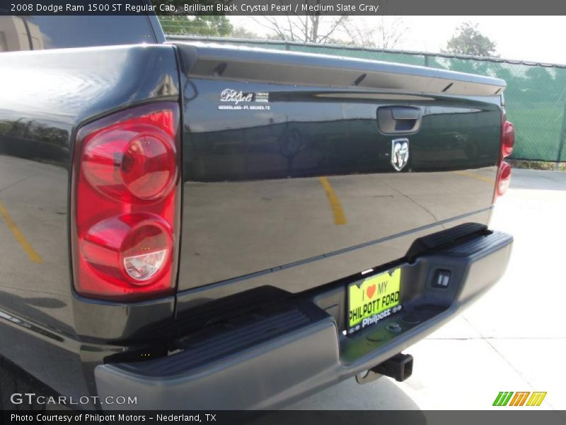Brilliant Black Crystal Pearl / Medium Slate Gray 2008 Dodge Ram 1500 ST Regular Cab