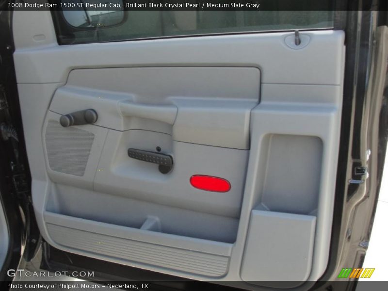 Brilliant Black Crystal Pearl / Medium Slate Gray 2008 Dodge Ram 1500 ST Regular Cab