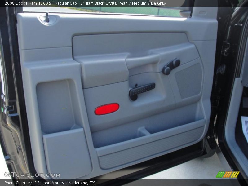Brilliant Black Crystal Pearl / Medium Slate Gray 2008 Dodge Ram 1500 ST Regular Cab