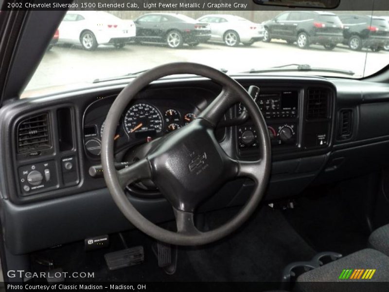 Light Pewter Metallic / Graphite Gray 2002 Chevrolet Silverado 1500 Extended Cab