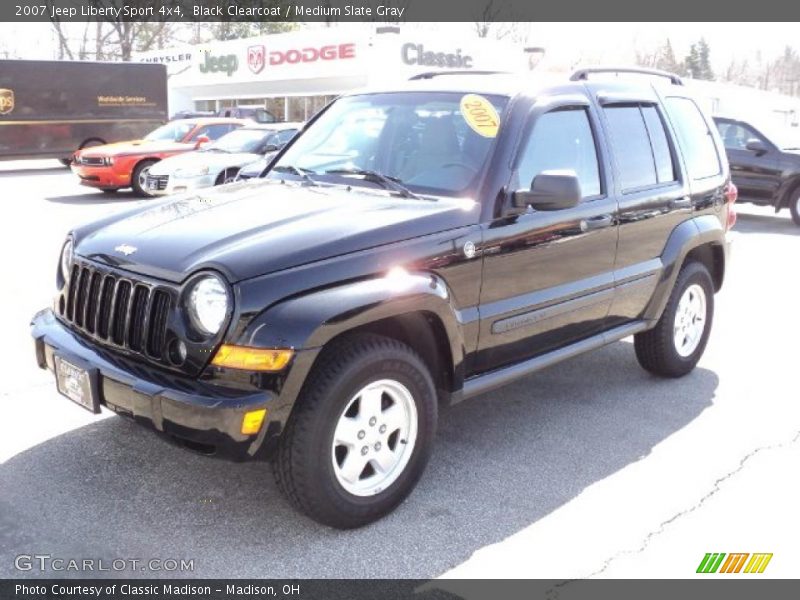 Black Clearcoat / Medium Slate Gray 2007 Jeep Liberty Sport 4x4